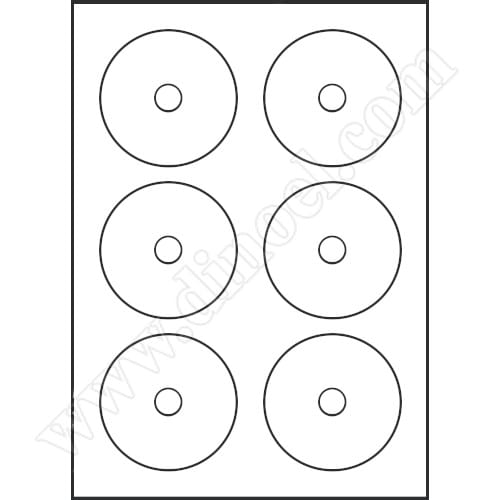 Самозалепващи етикети за оптичен диск MediaRange, inkjet, A4, 135g/m², 15-79mm