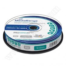 DVD+R DL MediaRange, Inkjet Printable, 8.5GB, 8X, Cake box  10бр.