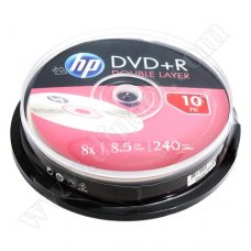DVD+R DL HP, Hewlett-Packard, 8.5GB, 8X, Cake box 10бр.