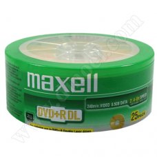 DVD+R DL Maxell, 8.5GB, 8X, целофан 25бр.