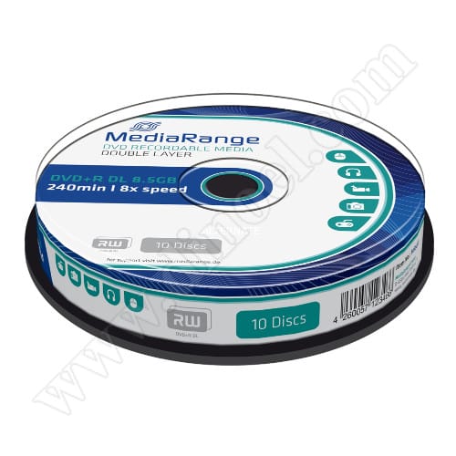 DVD+R DL MediaRange, 8.5GB, 8X, Cake box  10бр.
