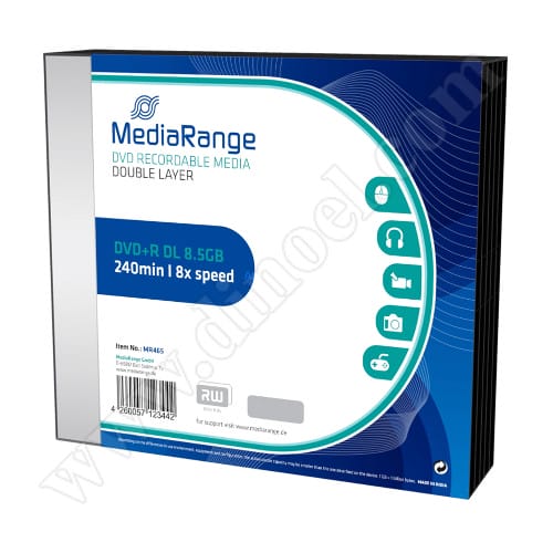 DVD+R DL MediaRange, 8.5GB, 8X, Slim case