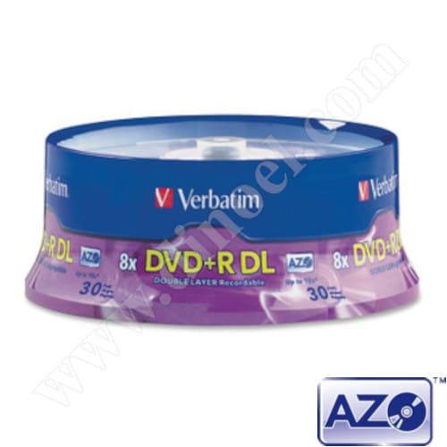 DVD+R DL Verbatim, AZO, 8.5GB, 8X, Cake box 30бр.