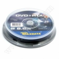 DVD+R DL Traxdata, 8.5GB, 8X, Cake box 10бр.