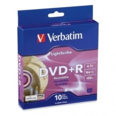 DVD+R Verbatim, LightScribe, 4.7GB, 16X, блистер 10бр.