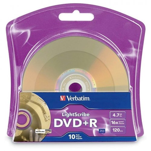 DVD+R Verbatim, LightScribe, 4.7GB, 16X, блистер 10бр.