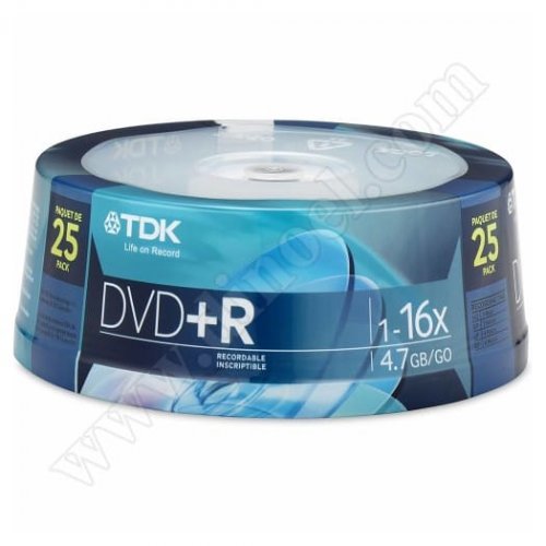 DVD+R TDK, Life on record, 4.7GB, 16X, Cake box 25бр.