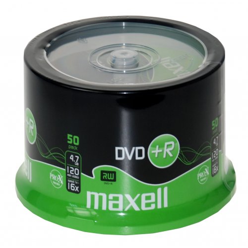 DVD+R Maxell, 4.7GB, 16X, Cake box  50бр.