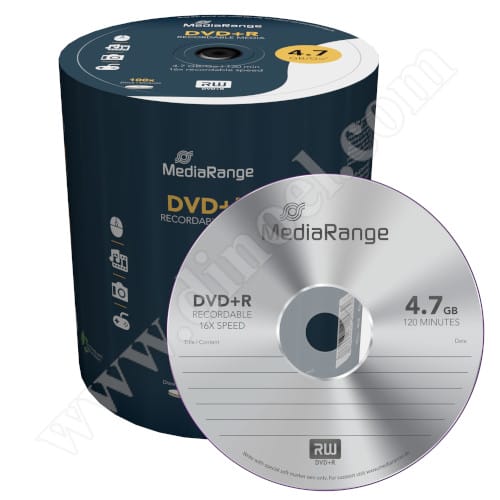 DVD+R MediaRange, 4.7GB, 16X, целофан 100бр.
