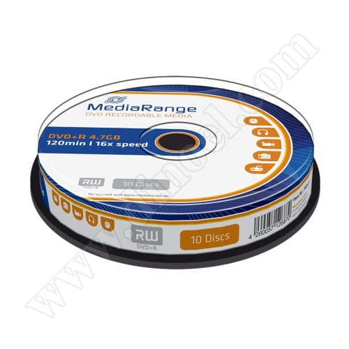 DVD+R MediaRange, 4.7GB, 16X, Cake box  10бр.