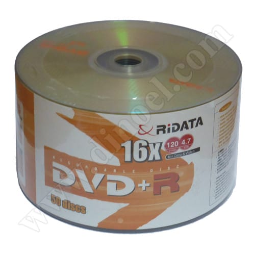 DVD+R RiDATA, 4.7GB, 16X, целофан 50бр.