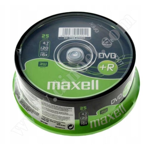 DVD+R Maxell, 4.7GB, 16X, Cake box  25бр.