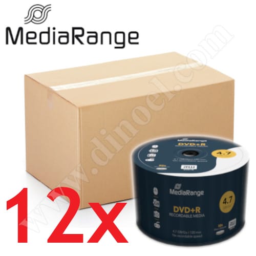 DVD+R MediaRange, 4.7GB, 16X, целофан  50бр.x12