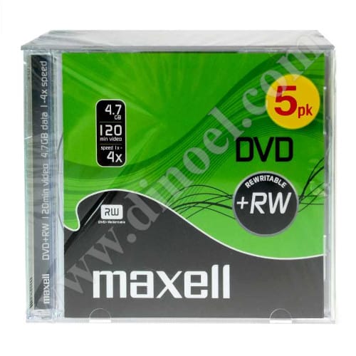 DVD+RW Maxell, 4.7GB, 4X, Jewel case 5бр.