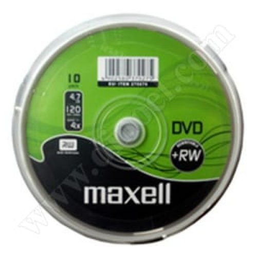 DVD+RW Maxell, 4.7GB, 4X, Cake box 10бр.