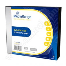 DVD+RW MediaRange, 4.7GB, 4X, Slim case 5бр.
