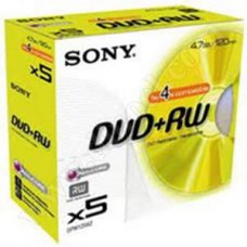 DVD+RW Sony, AccuCORE, 4.7GB, 4X, Jewel case 5бр.