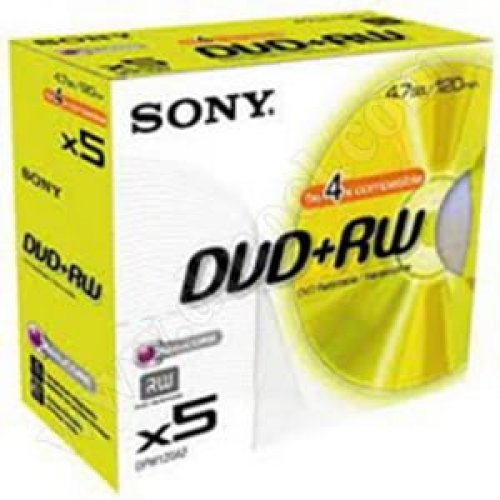 DVD+RW Sony, AccuCORE, 4.7GB, 4X, Jewel case 5бр.
