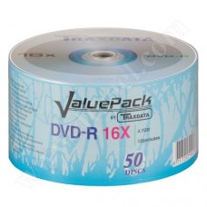 DVD-R Traxdata, 4.7GB, 16X, целофан 50бр. 
