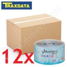 DVD-R Traxdata, 4.7GB, 16X, целофан 50бр.x12