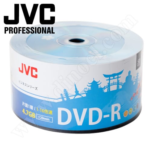 DVD-R JVC, Professional, 4.7GB, 16X, целофан 50бр.