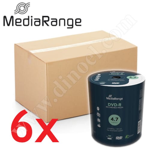 DVD-R MediaRange, 4.7GB, 16X, целофан 100бр.x6