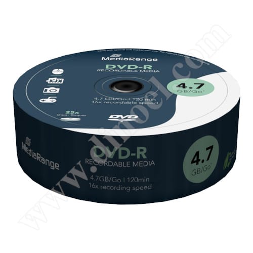 DVD-R MediaRange, 4.7GB, 16X, целофан  25бр.