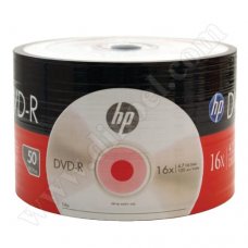 DVD-R HP, Hewlett-Packard, 4.7GB, 16X, целофан 50бр.