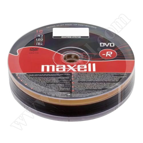 DVD-R Maxell, 4.7GB, 16X, целофан  10бр.