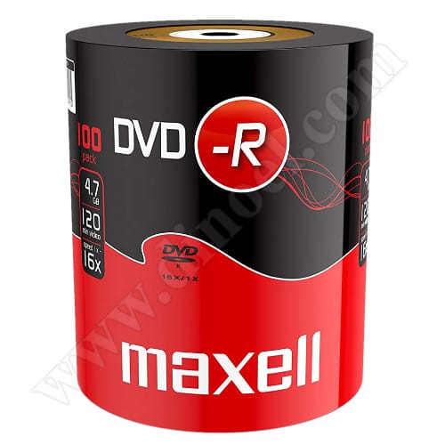 DVD-R Maxell, 4.7GB, 16X, целофан 100бр.