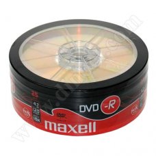 DVD-R Maxell, 4.7GB, 16X, целофан  25бр.