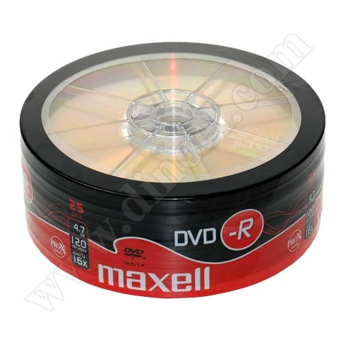 DVD-R Maxell, 4.7GB, 16X, целофан  25бр.