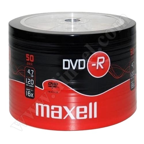 DVD-R Maxell, 4.7GB, 16X, целофан  50бр.