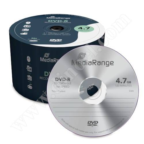 DVD-R MediaRange, 4.7GB, 16X, целофан  50бр.
