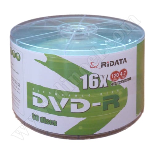 DVD-R RiDATA, 4.7GB, 16X, целофан 50бр. 