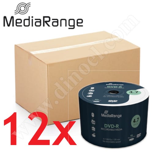 DVD-R MediaRange, 4.7GB, 16X, целофан  50бр.x12