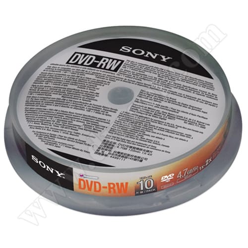 DVD-RW Sony, AccuCORE, 4.7GB, 2X, Cake box 10бр.