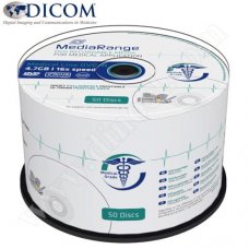 DVD-R MediaRange, Professional, Inkjet Printable, Medical Line, 4.7GB, 16X, Cake box 50бр.