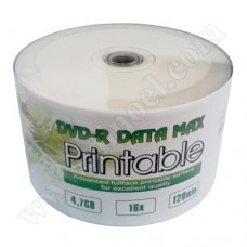 DVD-R DataMAX, Inkjet Printable, Photo Glossy, 4.7GB, 16X, целофан 50бр.