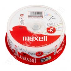 DVD-R Maxell, Inkjet Printable, 4.7GB, 16X, Cake box 25бр.