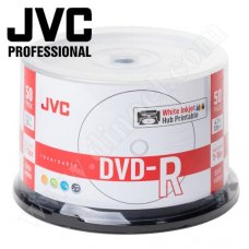 DVD-R JVC, Professional, Inkjet Printable, 4.7GB, 16X, Cake box 50бр.