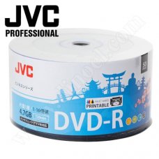 DVD-R JVC, Professional, Inkjet Printable, 4.7GB, 16X, целофан 50бр.