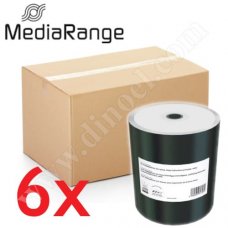 DVD-R MediaRange, Inkjet Printable, 4.7GB, 16X, целофан 100бр.x6