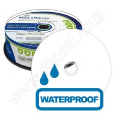 DVD-R MediaRange, Professional, Inkjet Printable, High Photo Glossy, Waterguard, 4.7GB, 16X, Cake box 25бр.