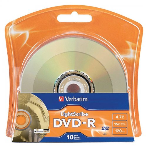 DVD-R Verbatim, AZO, LightScribe, 4.7GB, 16X, Cake box 10бр.