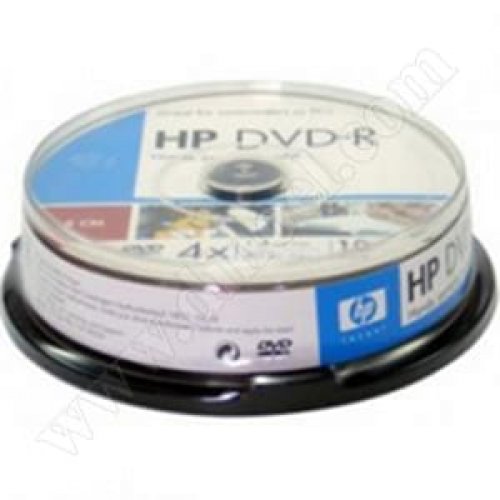 Mini DVD-R HP, Hewlett-Packard, 1.4GB, 4X, Cake box 10бр.