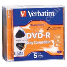 Mini DVD-R Verbatim, 1.4GB, 4X, Jewel case