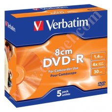 Mini DVD-R Verbatim, Azo, 1.4GB, 4X, Slim case