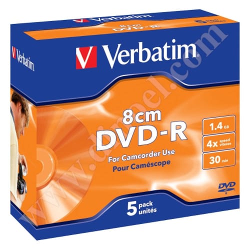 Mini DVD-R Verbatim, Azo, 1.4GB, 4X, Slim case