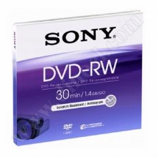 Mini DVD-RW Sony, Scratch resistant, 1.4GB, 4X, Slim case